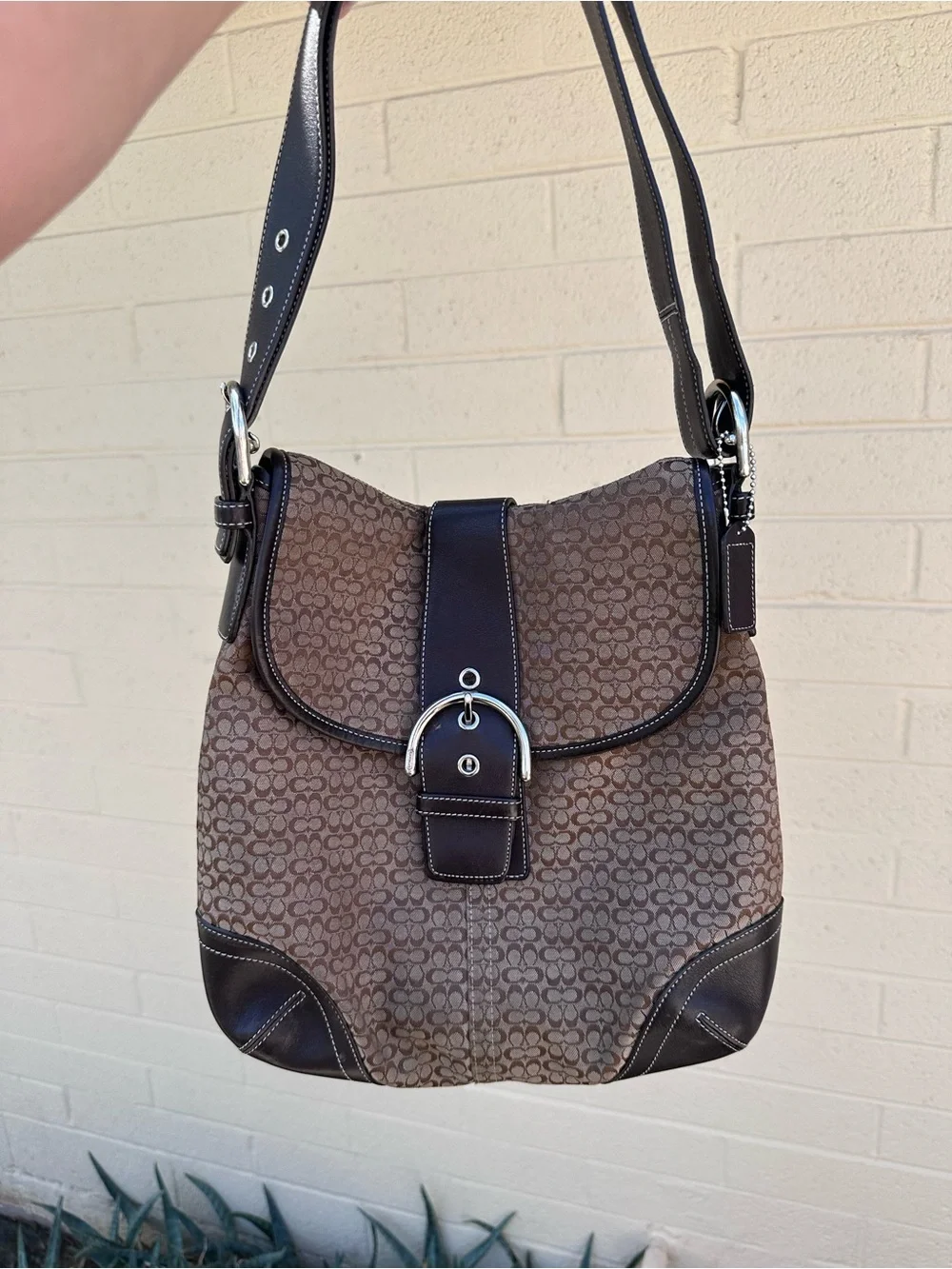 Brown coach SoHo Signature Canvas Crossbody Bag
